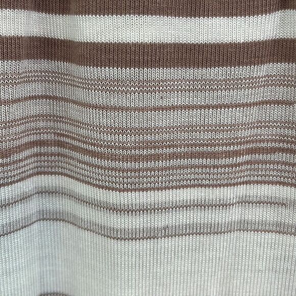 NWT L*Space Striped V Neck Jumpsuit in Tan and Mocha - Picture 4 of 6